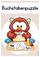 Vorschau - Poster - Stationsschilder Buchstabentag - Eulenklasse - Seite 1