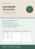 Vorschau - Arbeitsblätter - Lernwörter-Werkstatt Klasse 4 – 100 Lernwörter in 10 Wochen mit Lösungen - Deckblatt