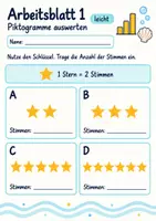 Vorschau - Arbeitsblätter - Piktogramme auswerten Klasse 4 | Mathematik Klasse 4 | 10 Arbeitsblätter als PDF - Seite 1
