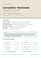 Vorschau - Arbeitsblätter - Lernwörter-Werkstatt Klasse 2 – 100 Lernwörter in 10 Wochen mit Lösungen - Seite 1