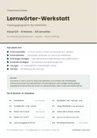 Vorschau - Arbeitsblätter - Lernwörter-Werkstatt Klasse 5/6 – Aufbauwortschatz in 10 Wochen mit Lösungen - Seite 1