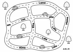 Vorschau - Arbeitsblätter - Erstes Lesen und Schreiben mit dem Auto - Seite 3