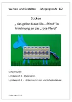 Vorschau - Stundenentwürfe - Sticken - das gelbe-blaue-lila-Pferd - Deckblatt