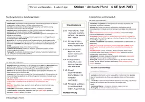Vorschau - Stundenentwürfe - Sticken - das gelbe-blaue-lila-Pferd - Seite 1