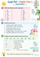 Vorschau - Arbeitsblätter - Simple Past – Irregular Verbs | 18 abwechslungsreiche Arbeitsblätter Englisch Klasse 6 | unregelmäßige Verben üben | Summer & Holidays | Reading, Writing & Grammar - Seite 3