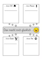 Vorschau - Arbeitsblätter - Glücksmomente - Was macht mich glücklich? - Seite 1