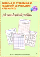 Vista previa - Para docentes: organización, planificación y formación - RÚBRICA RESOLUCIÓN DE PROBLEMAS MATEMÁTICOS - Portada
