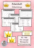 Vorschau - Unterrichtsreihen - Silbenkönige Arbeitsheft - Deckblatt