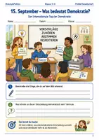 Vorschau - Arbeitsblätter - Internationaler Tag der Demokratie Arbeitsblatt Klasse 5–6 - Deckblatt