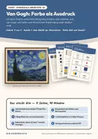 Vorschau - Stundenentwürfe - Van Gogh: Farbe als Ausdruck — Kunst Oberstufe Q1: Doppelstunde mit Begriffskarten, 4 Arbeitsblättern und Lösungen - Deckblatt