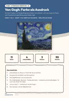 Vorschau - Stundenentwürfe - Van Gogh: Farbe als Ausdruck — Kunst Oberstufe Q1: Doppelstunde mit Begriffskarten, 4 Arbeitsblättern und Lösungen - Seite 1