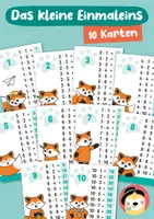 Vorschau - Merkblätter - 1x1 Lernkarten – Das kleine Einmaleins mit Füchsen - Deckblatt