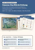 Vorschau - Stundenentwürfe - Cézanne: Das Bild als Ordnung — Kunst Oberstufe Q1: Doppelstunde mit Begriffskarten, 4 Arbeitsblättern und Lösungen - Deckblatt
