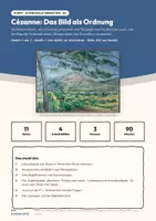 Vorschau - Stundenentwürfe - Cézanne: Das Bild als Ordnung — Kunst Oberstufe Q1: Doppelstunde mit Begriffskarten, 4 Arbeitsblättern und Lösungen - Seite 1