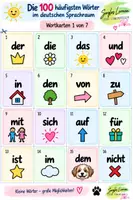 Vorschau - Fördermaterial/Inklusion - Die 100 häufigsten Wörter; Wortkarten für Rechtschreibung, LRS, Grundschule - Seite 1
