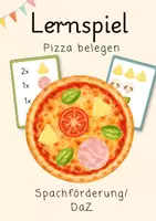 Vorschau - Spiele - Sortierspiel Pizza belegen | Legespiel DaZ & Sprachförderung - Deckblatt