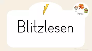 Vorschau - Präsentationen/Tafelbilder - Blitzlesen Herbst (animierte Präsentation) - Seite 1