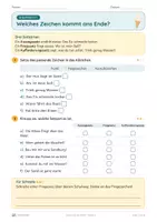 Vorschau - Arbeitsblätter - Punkt, Fragezeichen oder Ausrufezeichen? · Klasse 2 · Übungspack - Seite 1