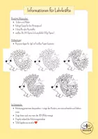 Vorschau - Mal- und Bastelvorlagen - Herbst Kunst Klasse 1, Klasse 2 - 3D Igel basteln - Kunst Grundschule Mandala - Seite 1