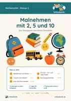 Vorschau - Arbeitsblätter - Malnehmen mit 2, 5 und 10 · Klasse 2 · Übungspack - Deckblatt