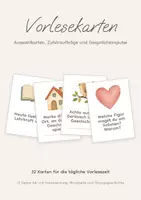 Vorschau - Bildkarten - Vorlesekarten: 32 Ritualkarten für die tägliche Vorlesezeit in Klasse 1 und 2, Zuhöraufträge und Gesprächsimpulse, mit Handreichung - Deckblatt