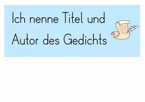 Vorschau - Präsentationen/Tafelbilder - Kriterien eines Gedichtvortrags Tafelmaterial und Bewertungsbogen - Seite 3