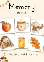Vorschau - Spiele - Memory Herbst | Kindergarten & Vorschule | - Deckblatt