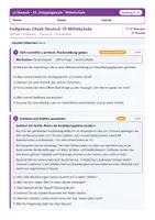 Vorschau - Test - Halbjahres-Check Deutsch 10 Mittelschule - Seite 1