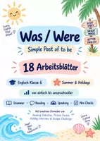 Vorschau - Arbeitsblätter - Was / Were im Simple Past | 18 Arbeitsblätter Englisch Klasse 6 | Simple Past of “to be” | Fragen, Verneinung, Reading & Speaking - Seite 1