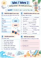 Vorschau - Arbeitsblätter - Was / Were im Simple Past | 18 Arbeitsblätter Englisch Klasse 6 | Simple Past of “to be” | Fragen, Verneinung, Reading & Speaking - Seite 3