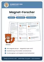 Vorschau - Arbeitsblätter - Sachunterricht Klasse 3-4: Magnet-Forscher - Magnetismus mit Experimenten - Deckblatt