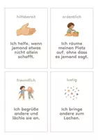 Vorschau - Bildkarten - Stärkekarten: 40 Charakterstärken für Klasse 1 und 2, jede Karte mit Beispielsatz, mit Handreichung und Ankreuzliste - Seite 2