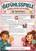 Vorschau - Spiele - Gefühlsspiele mit 26 Ideen für Gefühle erkennen, Perspektivwechsel und soziales Lernen - Deckblatt