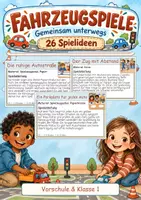 Vorschau - Spiele - Fahrzeugspiele mit 26 Ideen für Raumlage, Wortschatz, Fantasie und gemeinsames Spiel - Deckblatt