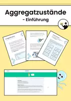 Vorschau - Arbeitsblätter - Die Aggregatzustände - Einführung am Beispiel von Wasser - Deckblatt