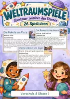 Vorschau - Spiele - Weltraumspiele mit 26 Fantasieideen für Erzählen, Raumlage, Sterne und Teamarbeit - Deckblatt