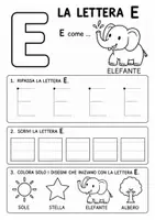 anteprima - Esercizi - Schede didattiche lettera E - Pagina 1