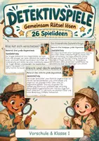 Vorschau - Spiele - Detektivspiele mit 26 Rätselideen zum Beobachten, Vergleichen und Begründen - Deckblatt