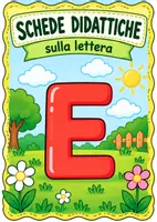 anteprima - Esercizi - Schede didattiche lettera E - Pagina di copertina