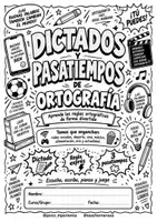 Vista previa - Refuerzo / NEE / Materiales de apoyo - DICTADOS Y PASATIEMPOS DE ORTOGRAFÍA - Portada