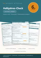 Vorschau - Test - Halbjahres-Check Mathe 6 Mittelschule - Deckblatt