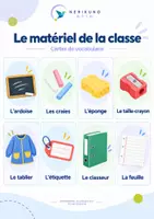 Aperçu - Cartes / Images - Le matériel de la classe – 24 cartes de vocabulaire illustrées | Maternelle & CP - Page 1