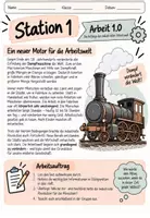 Vorschau - Arbeitsblätter - Wandel der Arbeitswelt | Arbeit 1.0–4.0 | Stationenlernen + PPT WiB 9 - Seite 1