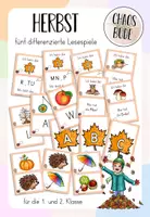 Vorschau - Spiele - Herbst🍂 - fünf differenzierte Lesespiele - Deckblatt
