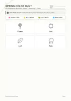 Προεπισκόπηση - Φύλλα εργασίας - Spring Worksheets ESL Kindergarten - Σελίδα 1