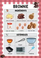 Aperçu - Feuilles d'exercices - Kit recette brownie + fichier d'ateliers - Page de couverture