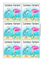 Vorschau - Mal- und Bastelvorlagen - Feriengrüße Delfinklasse Sommerferien kostenlos - Seite 2