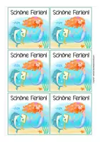 Vorschau - Mal- und Bastelvorlagen - Feriengrüße Delfinklasse Sommerferien kostenlos - Seite 3