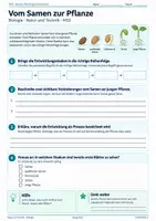 Vorschau - Unterrichtsreihen - Keimung und Wachstum bei Pflanzen – Samen, Keimbedingungen, Versuche & Diagramme | Biologie 5/6 - Deckblatt