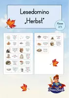 Vorschau - Unterrichtsreihen - Herbst-Domino – Leseverständnis & Leserätsel für die Grundschule, Klasse 2 - Deckblatt